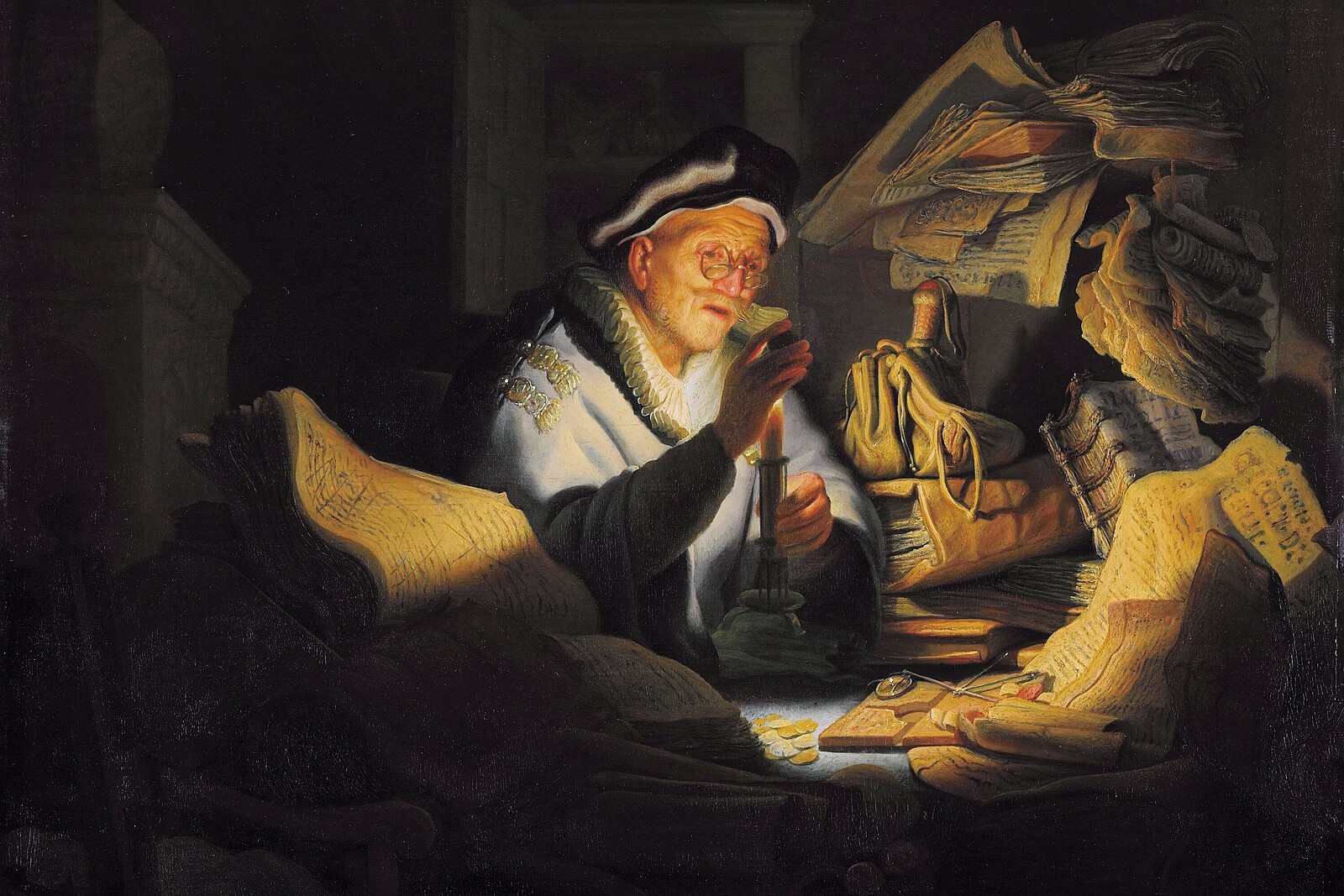 La parábola del rico necio, óleo de Rembrandt,  1627. (Foto: Wikimedia Commons/obra de dominio público)