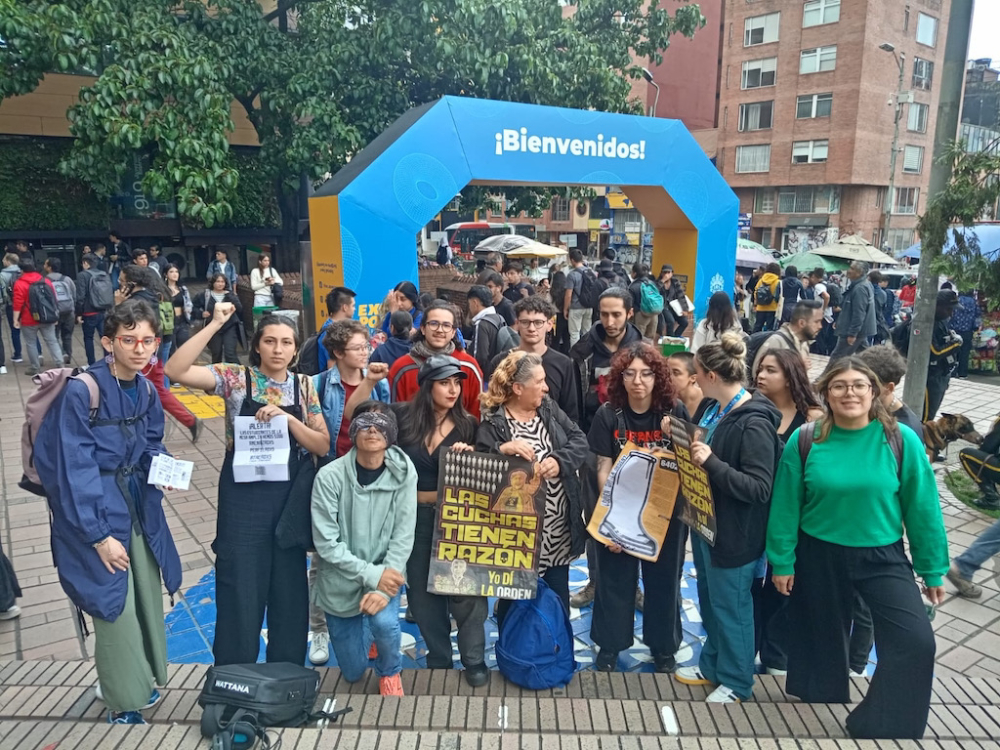 At a gathering held at the Pontifical Javeriana University in Bogotá on November 24, 2024, Cecilia Arenas participated alongside other members of the Hermanas de los Falsos Positivos (Sisters of the False Positives) in a space for reflection and remembrance.