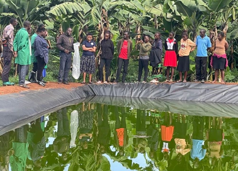 The Trans-Nzoia County fisheries officer talks to students. The Trans-Nzoia County fisheries officer talks to students.