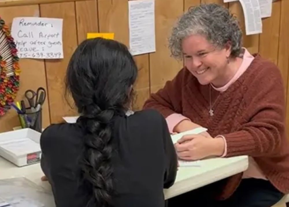 St. Joseph Sr. Deirdre Griffin does one-on-one ministry in El Paso, Texas. 