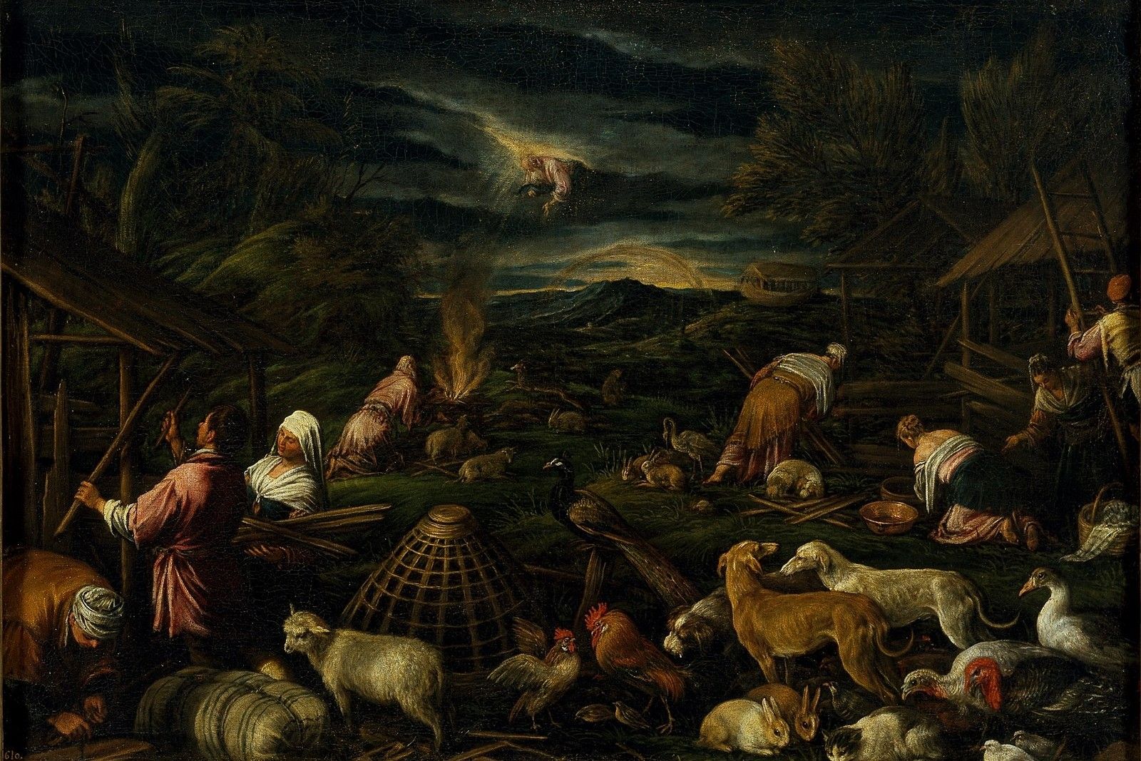 Noé después del diluvio, autor anónimo, óleo sobre lienzo, siglo XVI. (Foto: Wikimedia Commons/obra de dominio público)