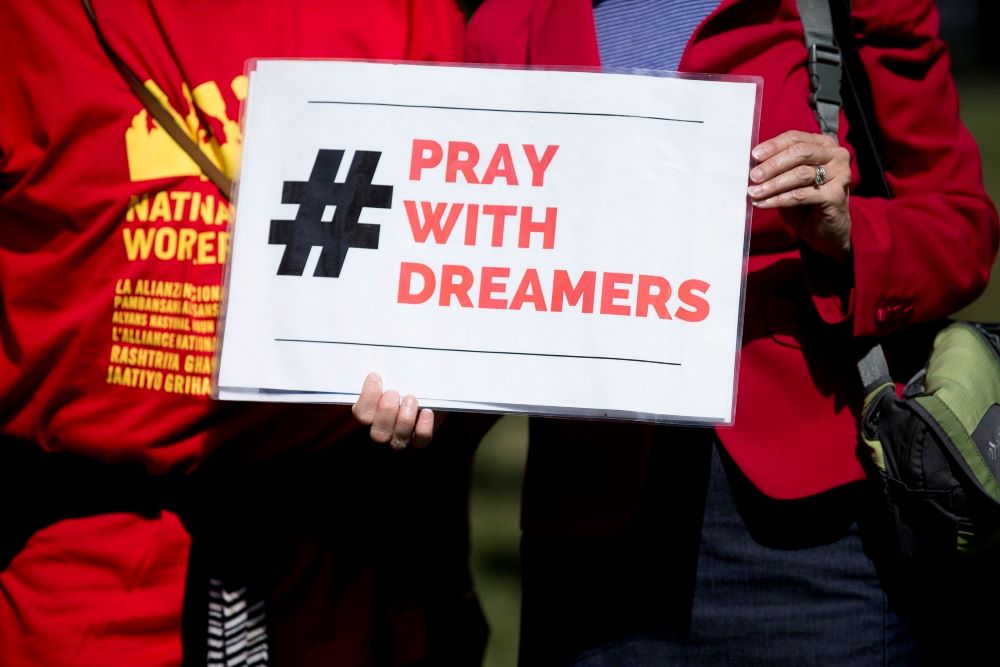 Demonstrators at a rally near the U.S. Capitol in Washington calling for passage of the DREAM Act.