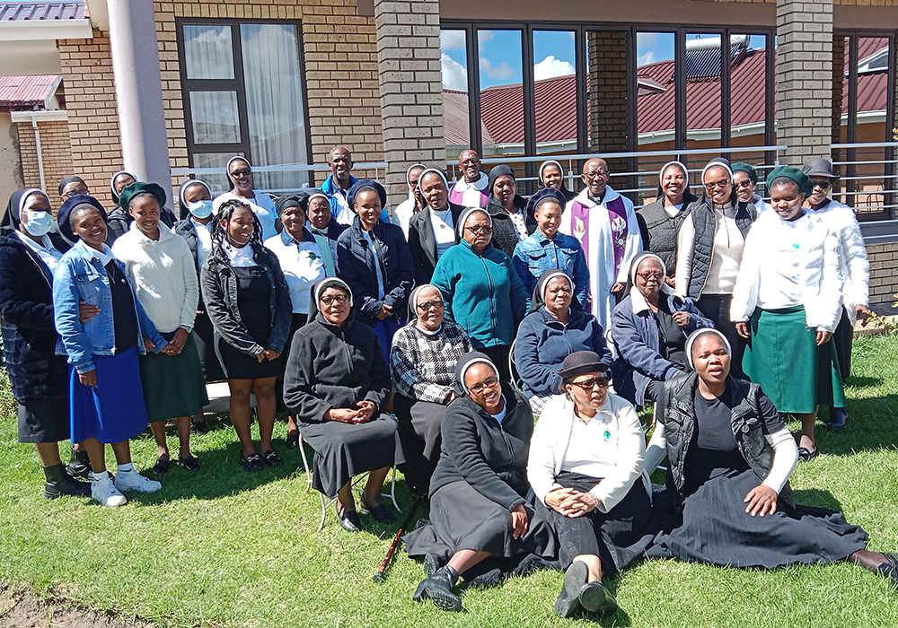 Sisters and affiliates of the Sisters of the Holy Names of Jesus and Mary in the Lesotho Province gather for a penance and reconciliation service on April 14, 2025, at St. Rose in Peka, Leribe, in preparation for upcoming changes. (Sr. Eugenia Thauru)