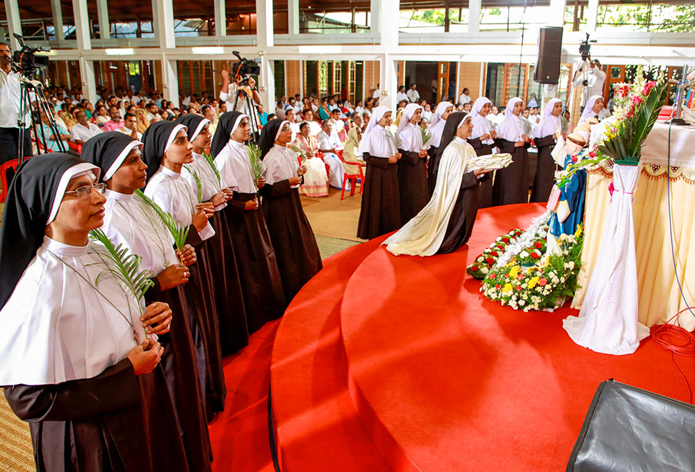 A member of the Abhishekagni Sisters on her profession day at the Abhishekagni Mount monastery in the Palghat Diocese, Kerala, southwestern India (Courtesy of Abhishekagni Sisters)