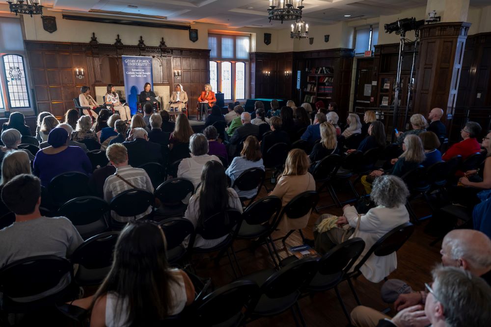 Audience members listen to the panel discussion "Catholic Women's Leadership to Advance the Common Good" at Georgetown University March 9. (Georgetown University/Lisa Helfert)