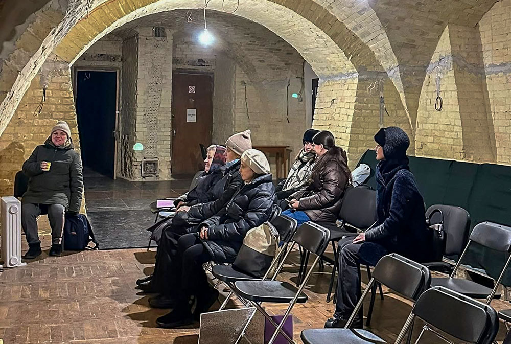 A “point of invincibility” in the basement of St. Nicholas Roman Catholic Church in Kyiv, Ukraine (Courtesy of Olga Shapoval)