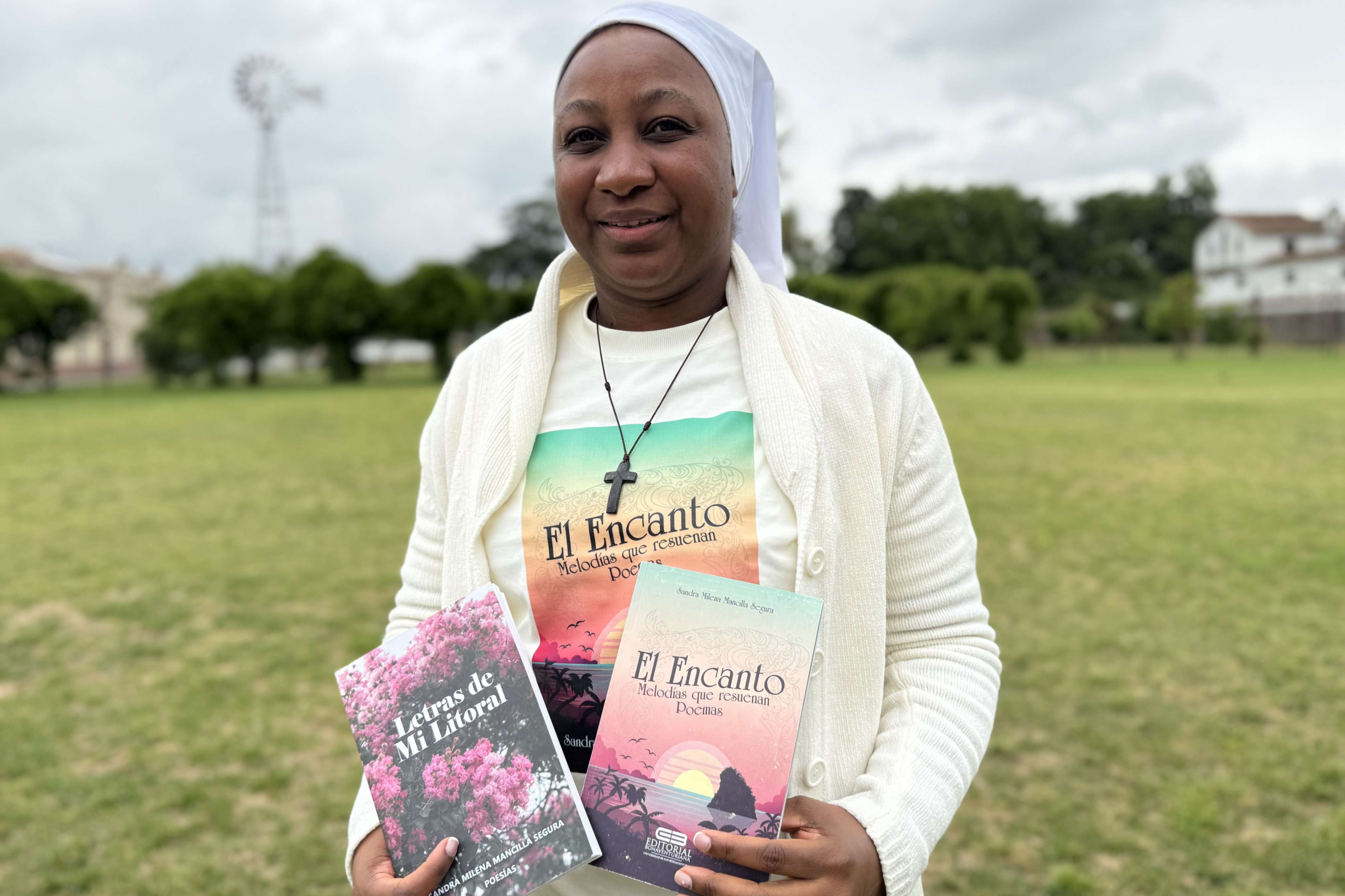 La Hna. Sandra Milena Mancilla, de las Hermanas Franciscanas Misioneras de Jesús y de María, también es autora de dos libros. (Foto: Ángel Morillo)