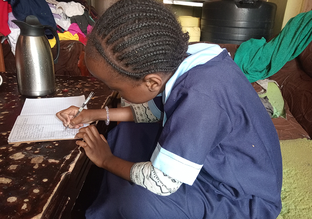 One of the children served by the sisters' prison ministry is pictured. Catholic sisters help through parish-based homes or support to existing guardianships, keeping siblings together and preserving the ties between incarcerated mothers and their children. (Gitonga Njeru)