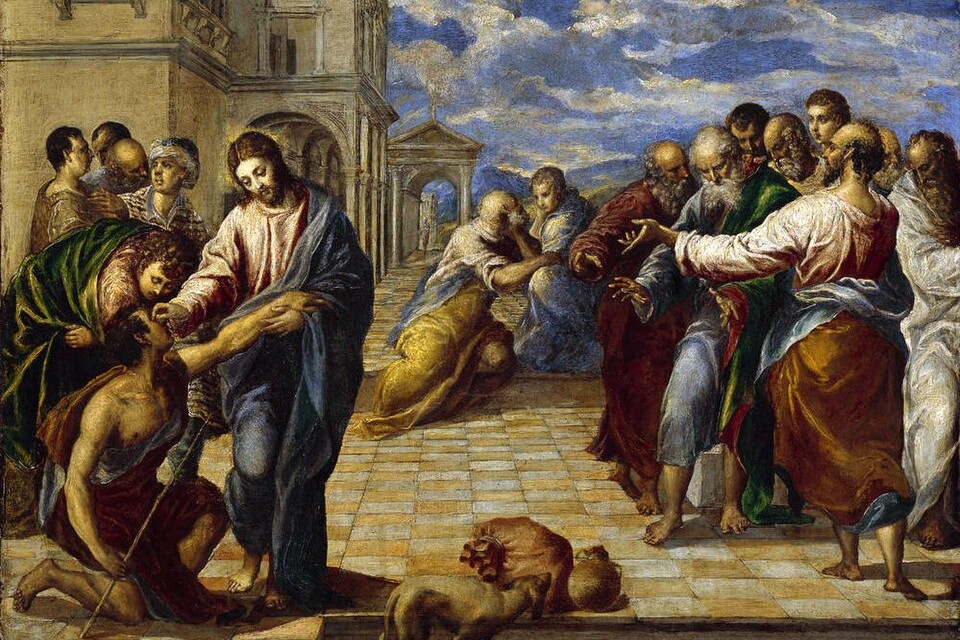 Cristo curando al ciego, óleo de El Greco, entre1570 y 1575. (Foto: Wikimedia Commons/obra de dominio público)