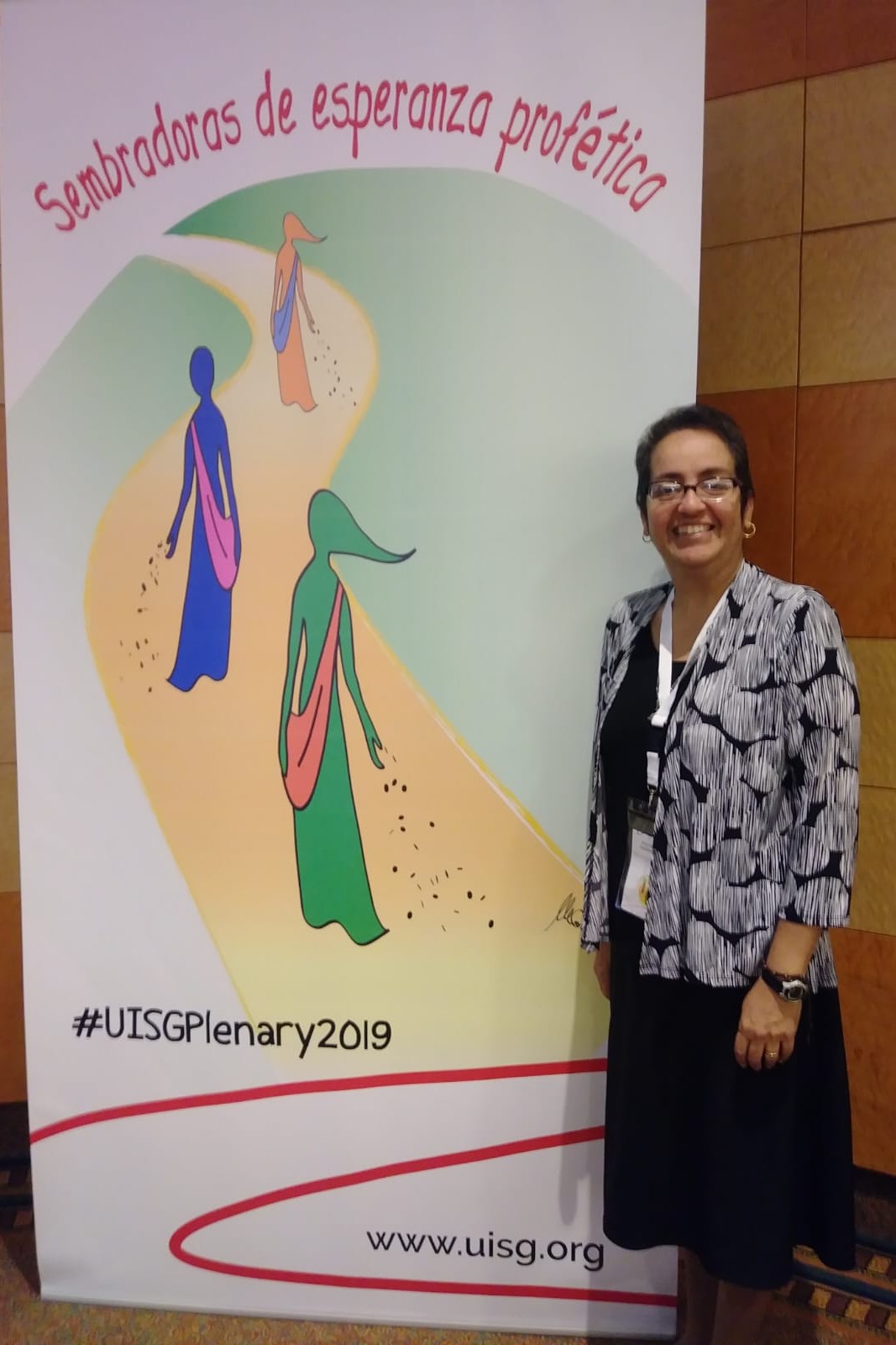 La Hna. Nancy Negrón, vicepresidenta de la CLAR (2018-2022), participa en la reunión plenaria de la UISG en 2019 en Roma. (Foto: cortesía Nancy Negrón)