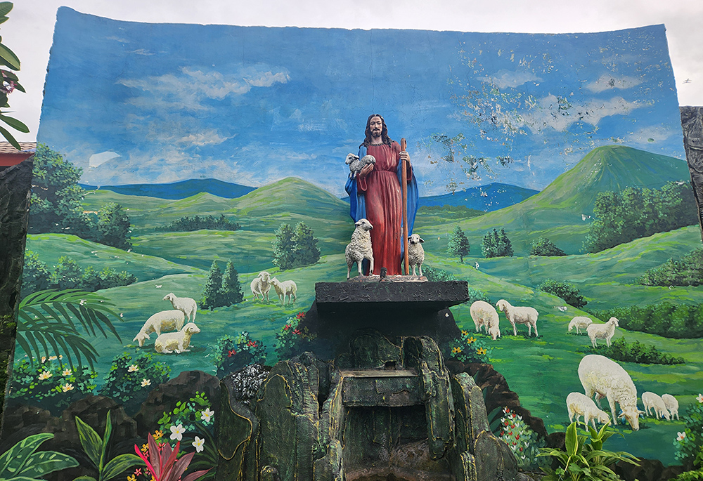 Jesus as the symbol of the Good Shepherd on the grounds of Good Shepherd ministries, in the Indonesian capital of Indonesia (GSR/Chris Herlinger)