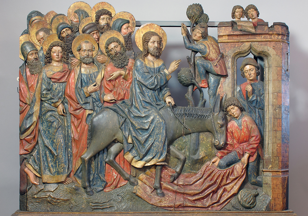 "Entry into Jerusalem Relief," a 15th-century German sculpture (Metropolitan Museum of Art)