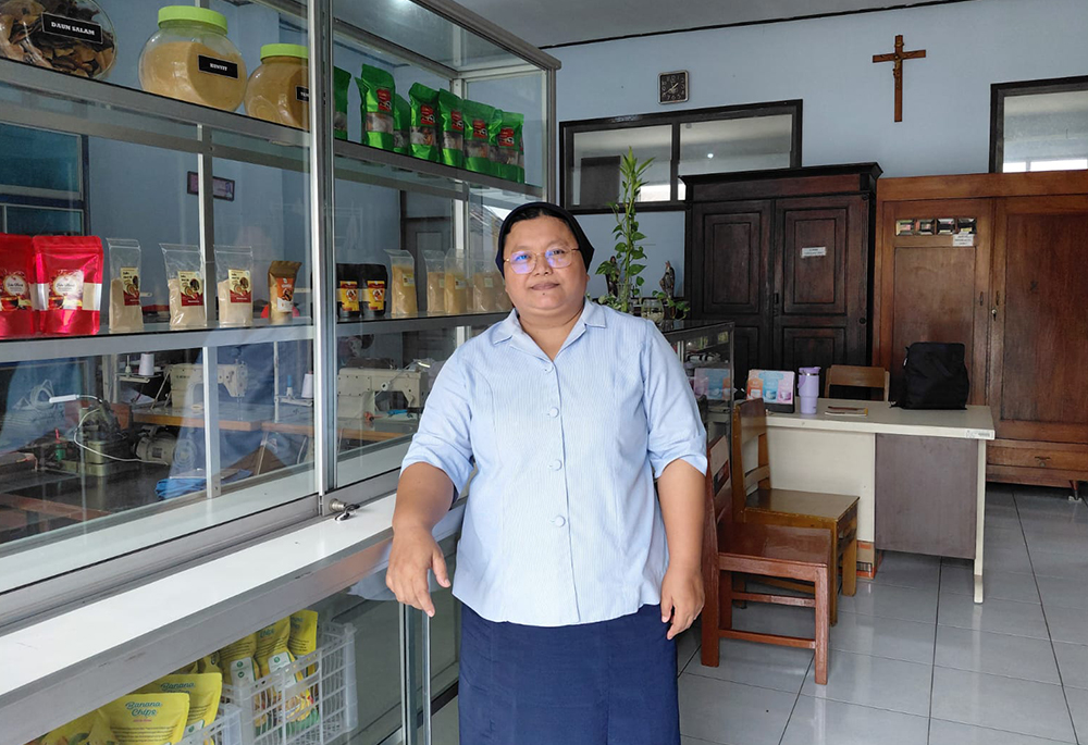 Sr. Cicilia Susi Indrayani of the Daughters of Charity is pictured at her office in the St. Vincent De Paul Minor Seminary in Garum, a small sub-district near Blitar's capital. (Courtesy of the Daughters of Charity)