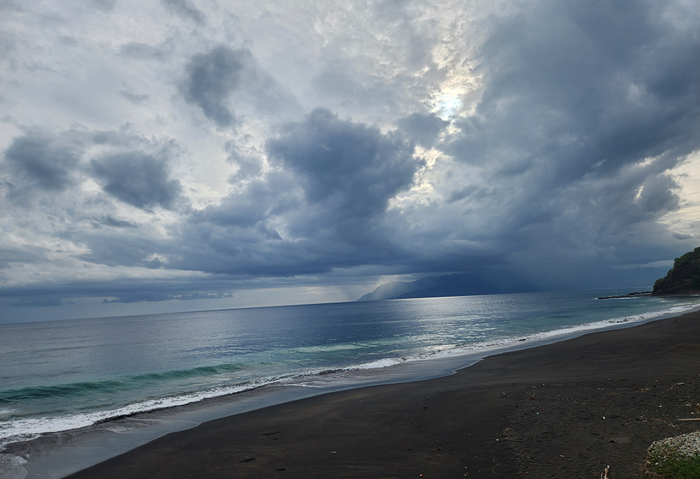 Indonesia's rainy season is evident along the coast of the island of Flores. (GSR photo/Chris Herlinger)