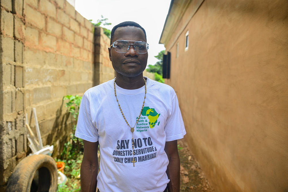 Peter Ewah leads the Africa Faith and Justice Network's advocacy campaigns against child labor and early marriage in local communities across Nigeria. (Patrick Egwu)