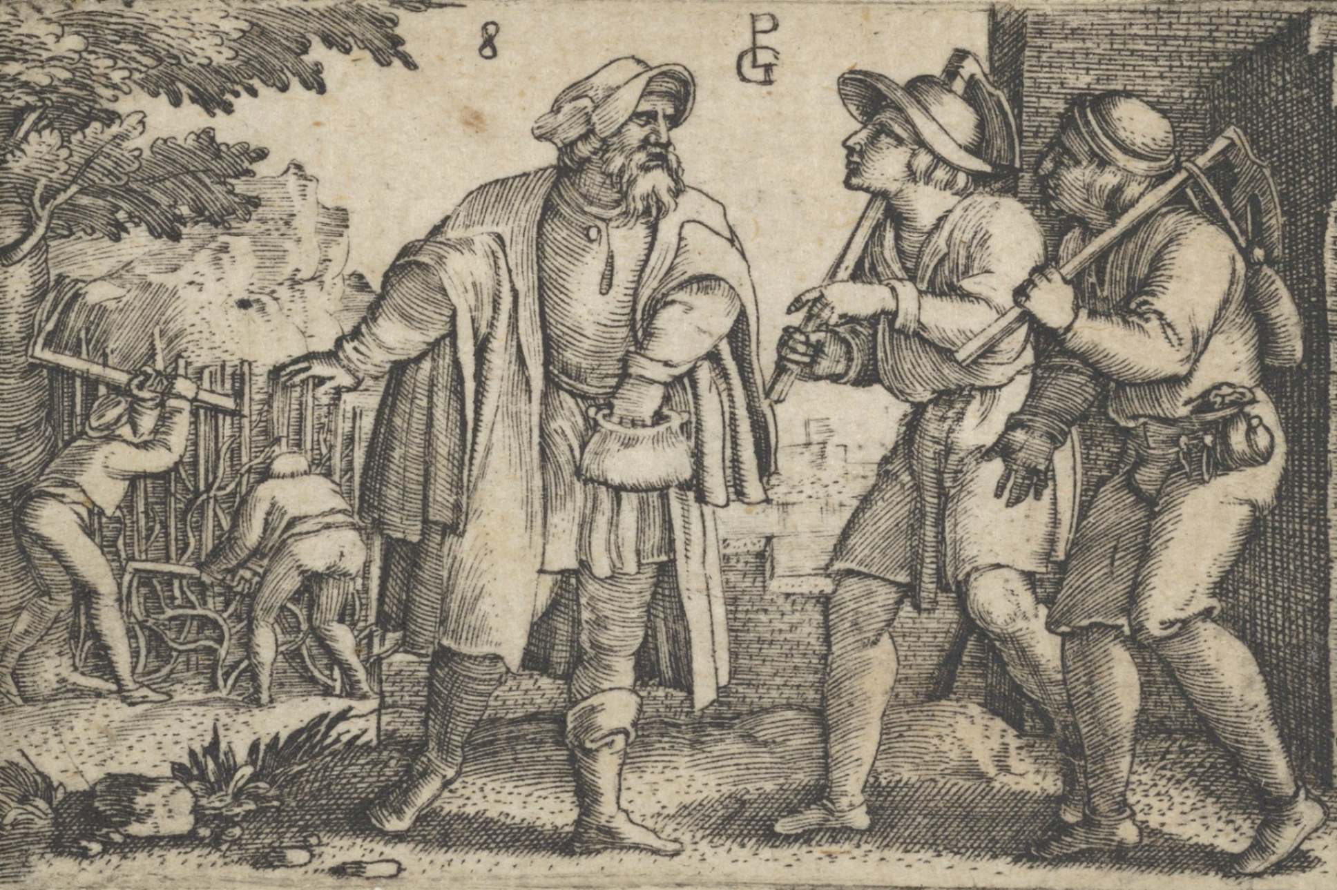 La parábola del padre y sus dos hijos en la viña, de la serie La historia de Cristo; grabado de Georg Pencz, 1534-1535. (Foto: Wikimedia Commons/obra de dominio público)
