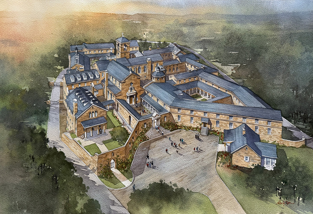An artist rendering of the Monastery of Jesus, Mary and Joseph the Fairfield Carmelites are constructing in Fairfield, Pennsylvania. (Courtesy of the Fairfield Carmelites)