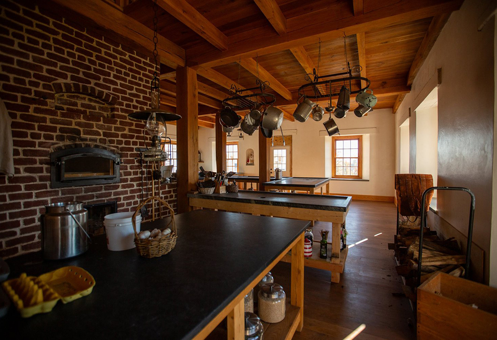 The completed refectory – where food is prepared and eaten – at the monastery the Fairfield Carmelites are constructing in rural Pennsylvania (Courtesy of the Fairfield Carmelites)