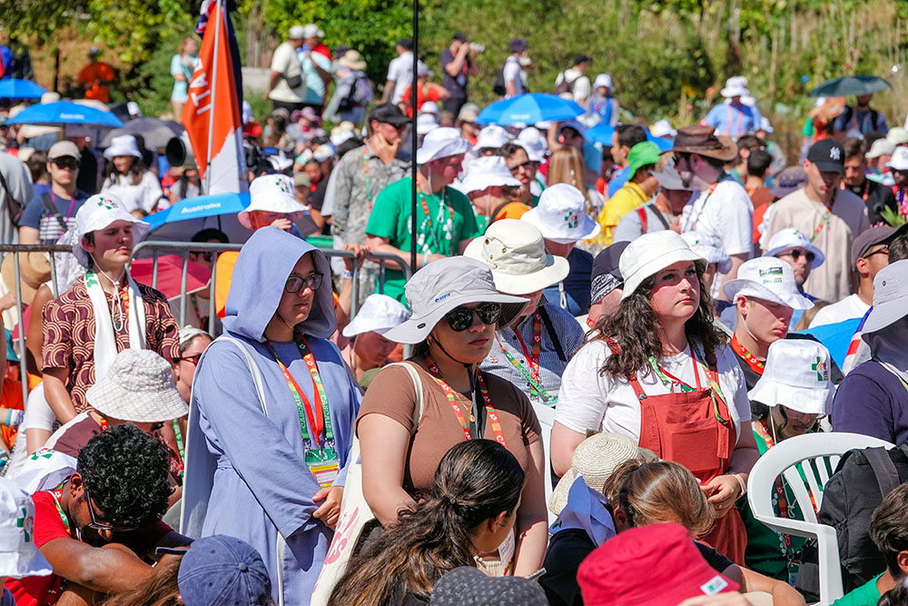 Sr. Catherine Williams, of the Community of Our Lady of Walsingham in England, joins World Youth Day in Lisbon, Portugal, in August 2023. (Community of Our Lady of Walsingham)