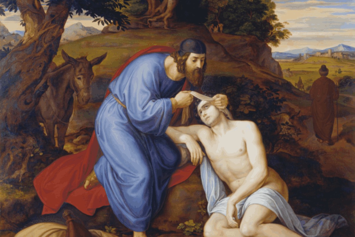 El buen samaritano, óleo de Julius Schnorr von Carolsfeld, 1833. (Foto: Wikimedia Commons/obra de dominio público)