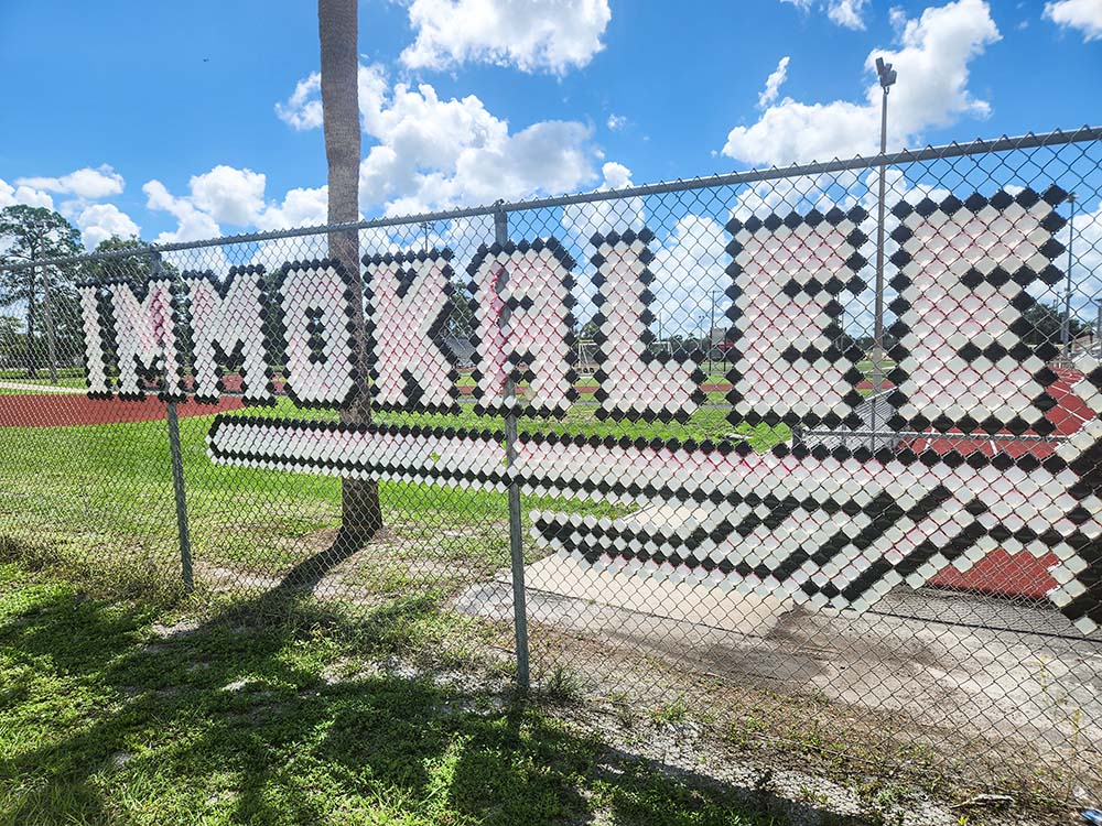 Outside of Immokalee High School in Immokalee, Florida (GSR photo/Chris Herlinger)