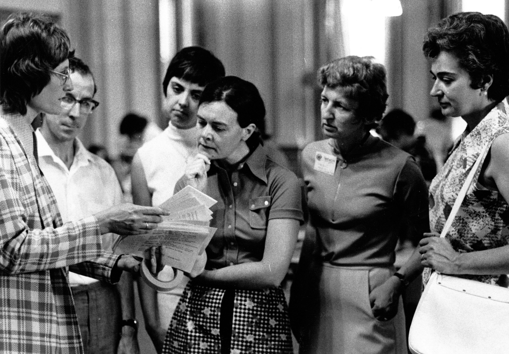 Delegates at a 1974 Network legislative seminar (Courtesy of Network Lobby for Catholic Social Justice)