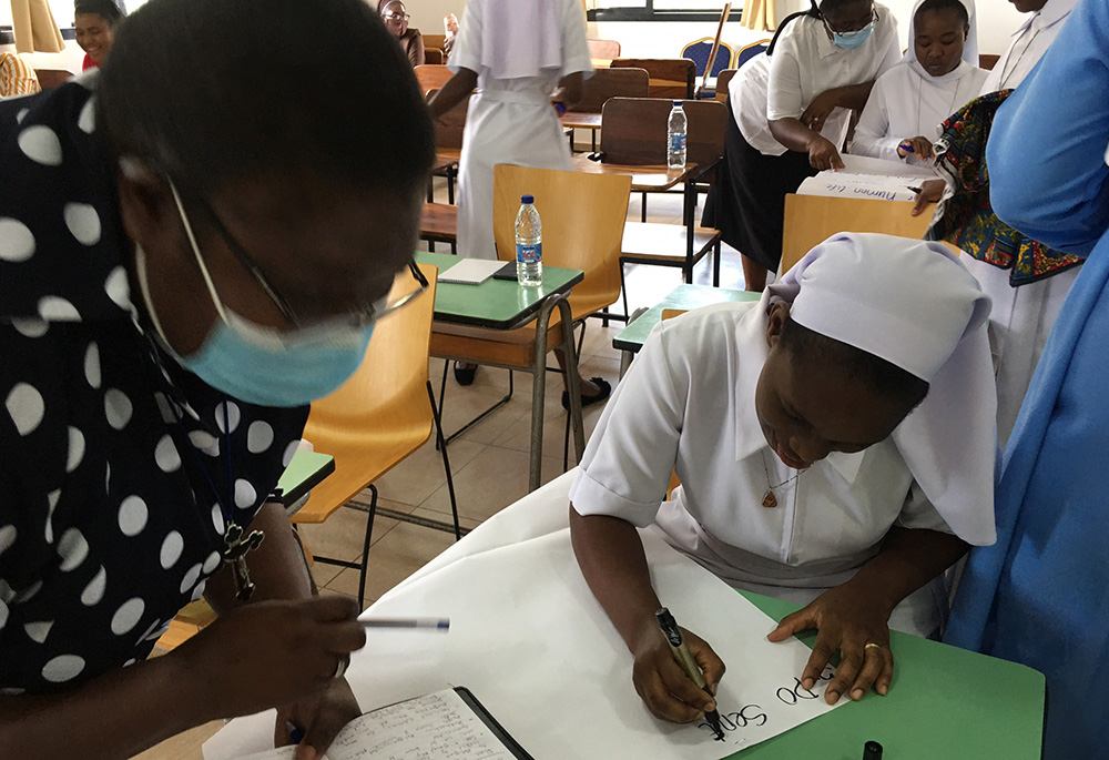 Sisters also worked in small groups during the workshop and prepared for their role as advocate for greater enforcement of anti-trafficking laws in Zambia and to raise awareness of the reality of trafficking in the country. (Sr. Eucharia Madueke) Sisters also worked in small groups during the workshop and prepared for their role as advocate for greater enforcement of anti-trafficking laws in Zambia and to raise awareness of the reality of trafficking in the country. (Sr. Eucharia Madueke)