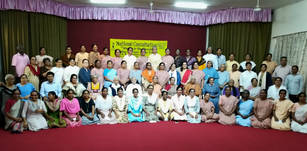 Participants in a national consultation on "Women in the Church: Reading the Signs of the Time" in early October at Ishvani Kendra, Pune, western India (Saji Thomas)