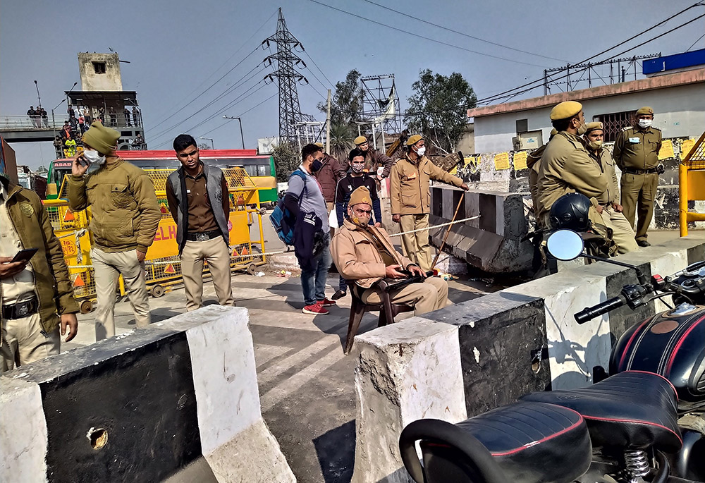 Police barricades prevent people from joining farmers protesting on the borders of the Indian capital. (Jessy Joseph) Police barricades prevent people from joining farmers protesting on the borders of the Indian capital. (Jessy Joseph)
