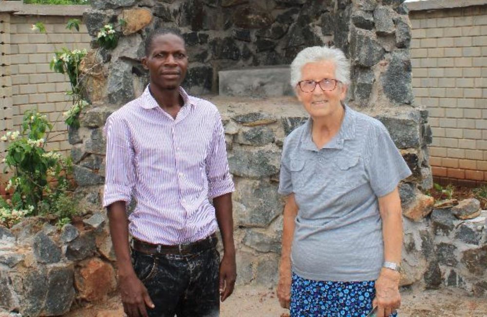 Sr. Anna Tommasi stands with Sam Ndecheta, the CCC Trust coordinator for early childhood development education. (Deogracious Benjamin Kalima)