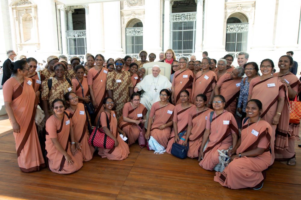 Attendees of the 2020 General Chapter of the Ursuline Sisters of Tildonk met with Pope Francis at a general audience May 18. The chapter had originally been scheduled for October 2020. (Courtesy of Ursuline Sisters of Tildonk)