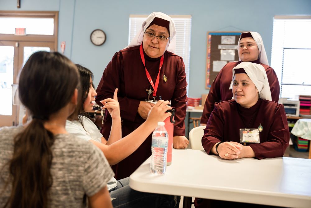 Thirteen sisters joined Teresian Sr. Dolores Aviles at Camp I-CAN, which provided children in the third, fourth and fifth grades at Robb Elementary School a space to heal from the May 24 shooting at the school that killed 19 students and two teachers. (Co
