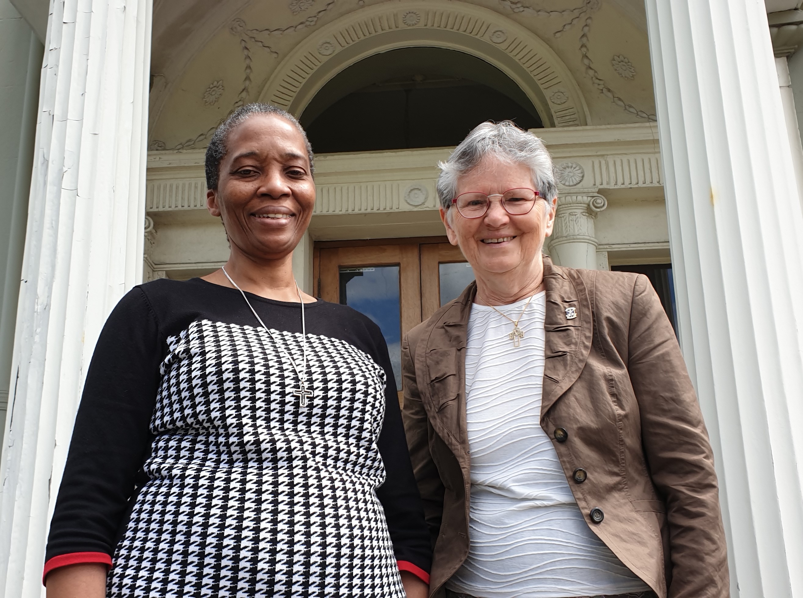 Sr. Josephine Enenmo of the Missionary Congregation of Our Lady of Apostles, left, directs the Religious Formation Ministry Programme at Loreto House in Blackrock, County Dublin. With her is her predecessor, Sr. Ann Concannon of the Sisters of St. Louis.