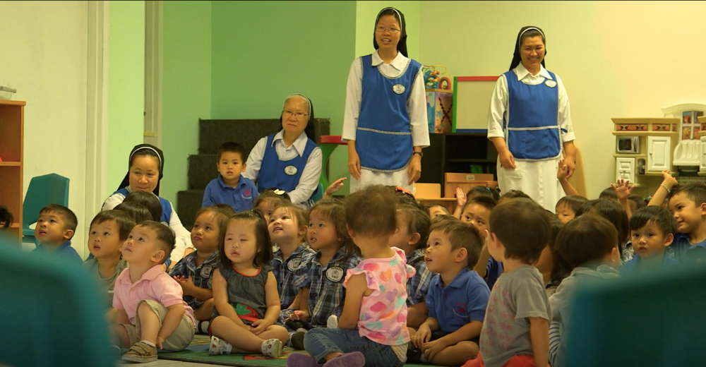 Daughters of Our Lady of the Holy Rosary of Chí Hòa at Rosary Child Development Center in New Orleans. The program is one that stands to benefit from a new grant from the Conrad N. Hilton Foundation to the Loyola Institute for Ministry. (Courtesy of Loy