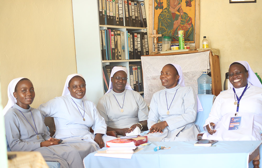 Sr. Anne Onyancha with other Sisters of Mary of Kakamega who serve on the staff of St. Peter's Mumias Boys Primary School in Kakamega, Kenya (GSR photo/Doreen Ajiambo)