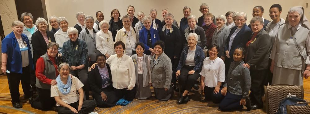 Missionaries of the Sacred Heart of Jesus gather ahead of the March 2022 pre-General Chapter Assembly. They came from Australia, Guatemala, Nicaragua, South Sudan and the United States. (Courtesy of Thérèse Hope Merandi)