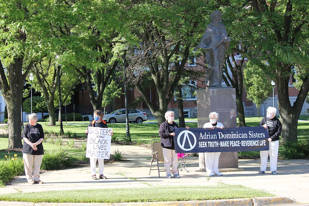 The archivist for the Adrian Dominicans has preserved photos of the Black Lives Matter protests as well as the community's social justice statements made during the COVID-19 pandemic. (Courtesy of the Adrian Dominican Sisters)
