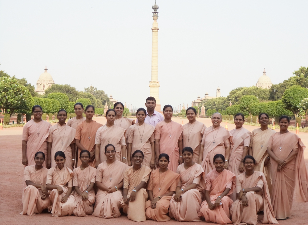 An April 2016 seminar in New Delhi for the Apostolic Carmel Congregation's junior sisters included a visit to the Indian president's official residence, Rashtrapati Bhavan. (Courtesy of the Apostolic Carmel Congregation)