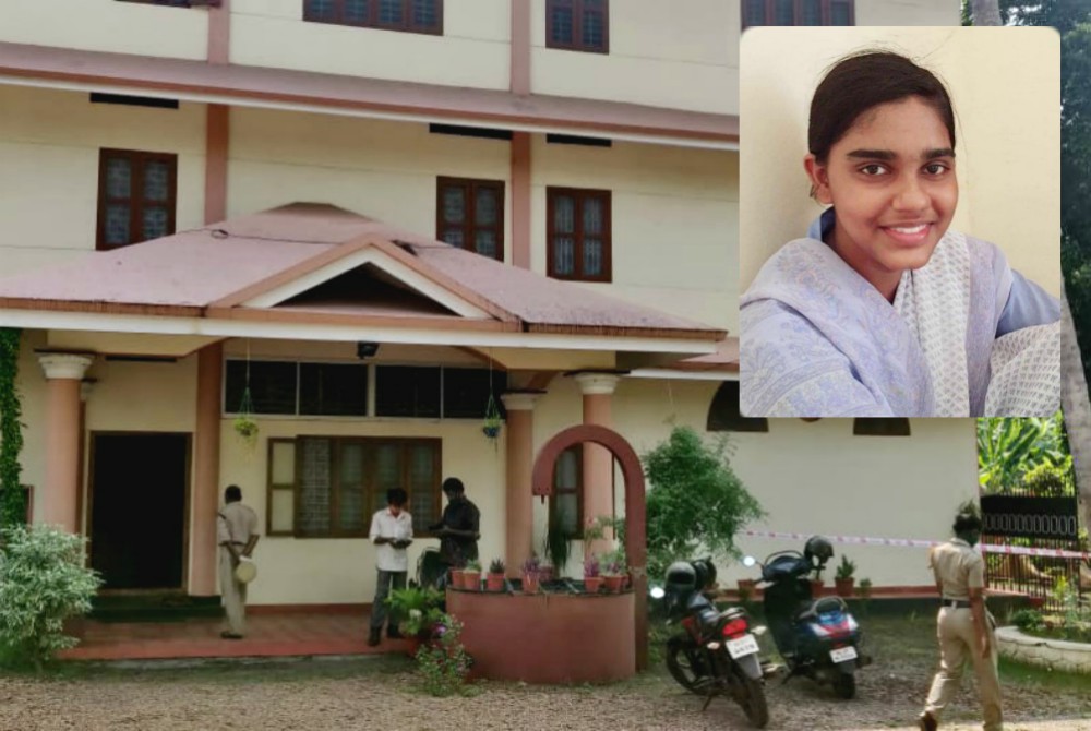 Divya P. John (inset) was a 21-year-old novice at the Basilian Sisters' convent at Paliekkara village in Pathanamthitta district of Kerala in southwestern India. She died by drowning in a well at the convent on May 7. (Provided photos) Divya P. John (inset) was a 21-year-old novice at the Basilian Sisters' convent at Paliekkara village in Pathanamthitta district of Kerala in southwestern India. She died by drowning in a well at the convent on May 7. (Provided photos)