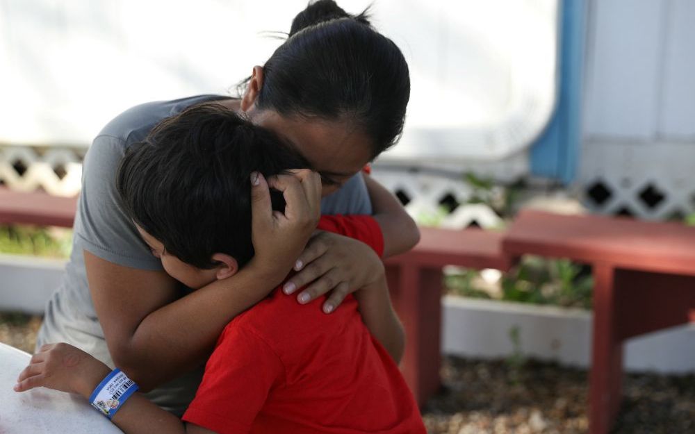Anita Areli Ramirez Mejia, an asylum seeker from Honduras, hugs her 6-year-old son, Jenri, July 13 at La Posada Providencia shelter in San Benito, Texas. The mother and son were reunited after being separated near the Mexico-U.S. border. 