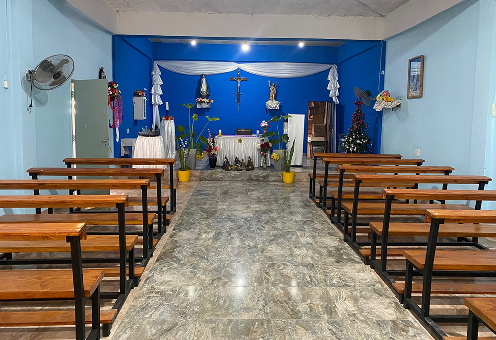 The Caacupé Chapel in Villa Hidalgo, Buenos Aires, Argentina, has served as a communal space in the villa where women and children gather for snacks and playtime. (GSR photo/Soli Salgado)