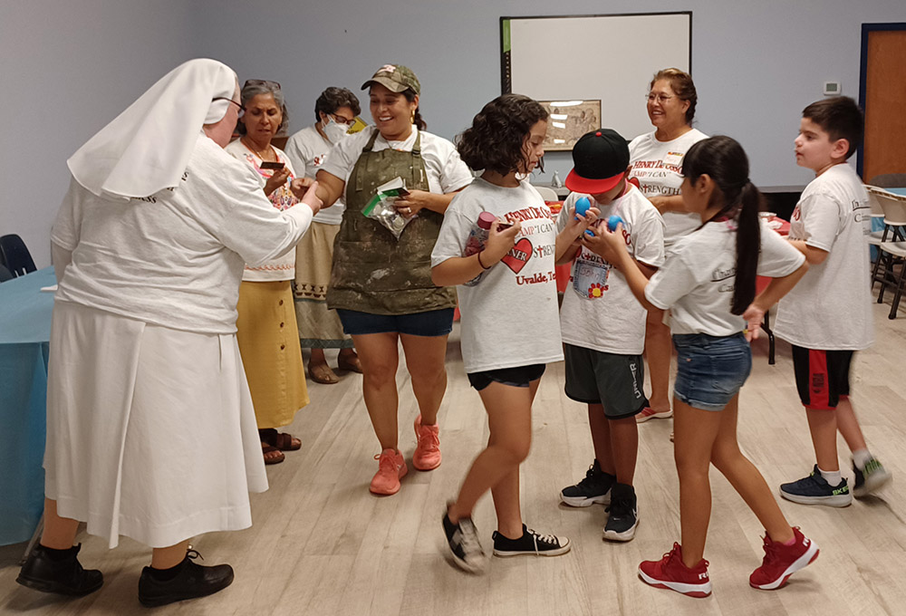 Camp I-CAN for rising third, fourth and fifth graders from Robb Elementary School in Uvalde, Texas, included spiritual activities, songs and games. (Courtesy of Dolores Aviles)