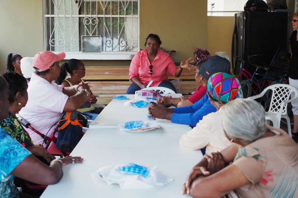 Sr. Carlette Gentle, 39, organizes socials for local elders so they can connect and get out of the house, often leaving with useful prizes won at bingo such as toilet paper and nonperishable staples. (Provided photo)