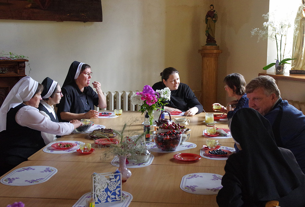 Sisters gather in the dining hall in Pazaislis in July 2018. (Courtesy of the Sisters of St. Casimir)