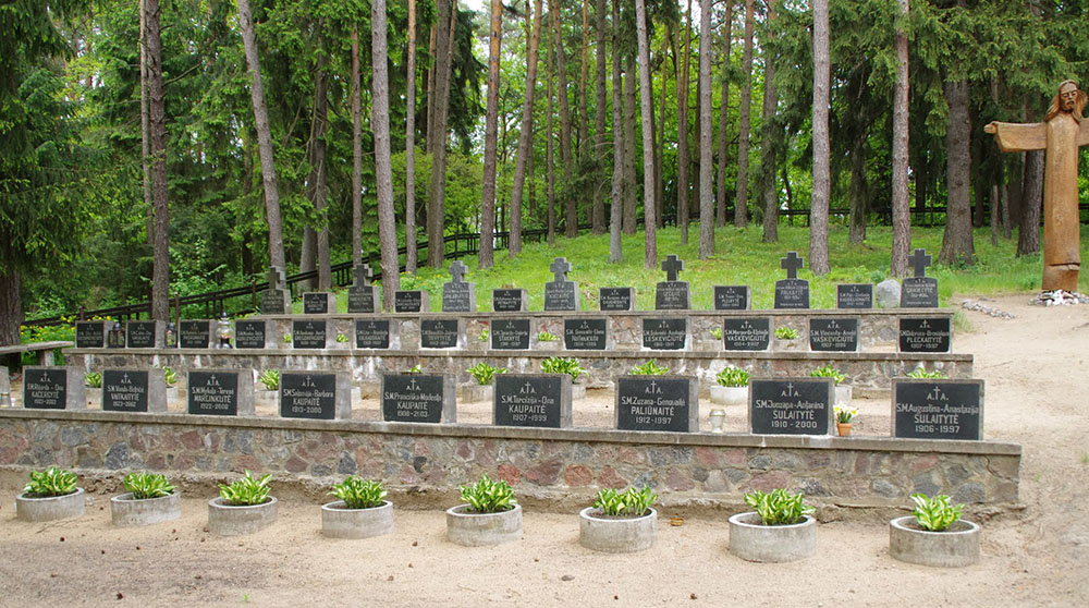 Sisters of St. Casimir of Lithuania are buried at the cemetery on the grounds of the main Pazaislis compound in Kaunas, Lithuania. (Courtesy of the Sisters of St. Casimir)