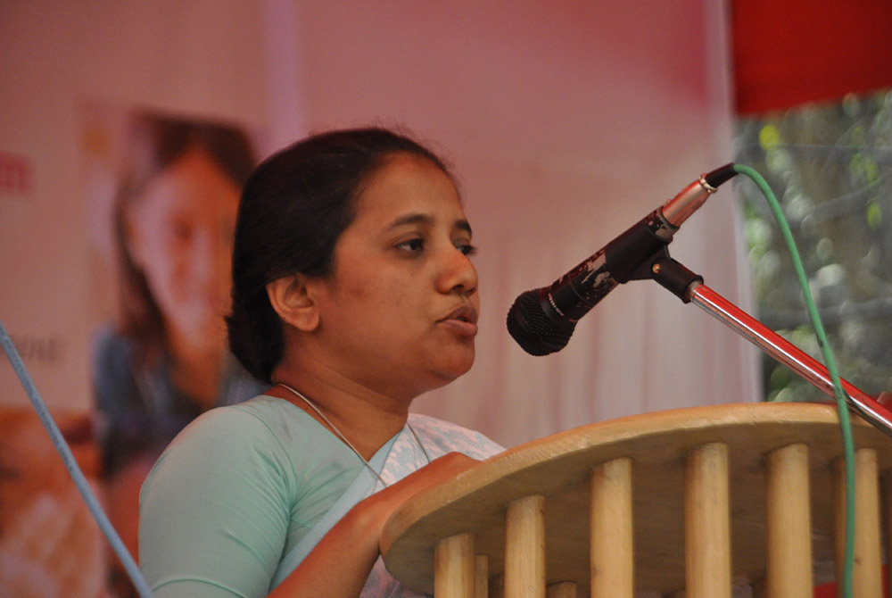 Sr. Christin Mary, a member of the Missionary Sisters of the Immaculate Heart of Mary and a coordinator of the National Domestic Workers' Movement in the western Indian city of Mumbai (Provided photo) Sr. Christin Mary, a member of the Missionary Sisters of the Immaculate Heart of Mary and a coordinator of the National Domestic Workers' Movement in the western Indian city of Mumbai (Provided photo)