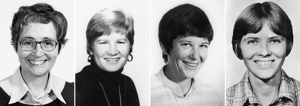 From left: Maryknoll Sr. Maura Clarke, Jean Donovan, Maryknoll Sr. Ita Ford, Ursuline Sr. Dorothy Kazel (Pictures provided by the Maryknoll Sisters) From left: Maryknoll Sr. Maura Clarke, Jean Donovan, Maryknoll Sr. Ita Ford, Ursuline Sr. Dorothy Kazel (Pictures provided by the Maryknoll Sisters)