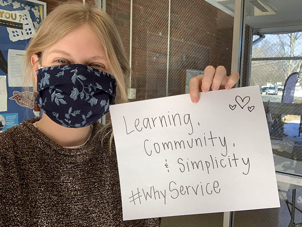 As part of a campaign hosted by Catholic Volunteer Network, I answered the question "Why service?" alongside volunteers around the world. I engage in service for many reasons, namely to learn, grow in community and practice simple living. (Maddie Thompson