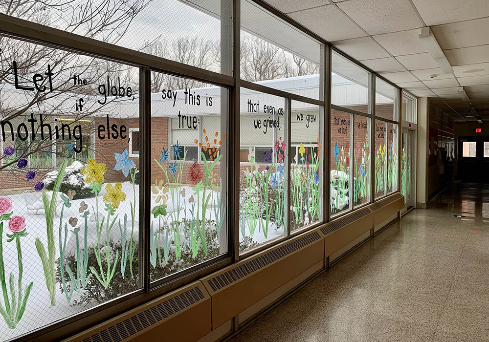Glimpses of the Collier High School hallways beckoning in spring with the help of excerpts from Amanda Gorman's poem "The Hill We Climb" (Maddie Thompson) Glimpses of the Collier High School hallways beckoning in spring with the help of excerpts from Amanda Gorman's poem "The Hill We Climb" (Maddie Thompson)