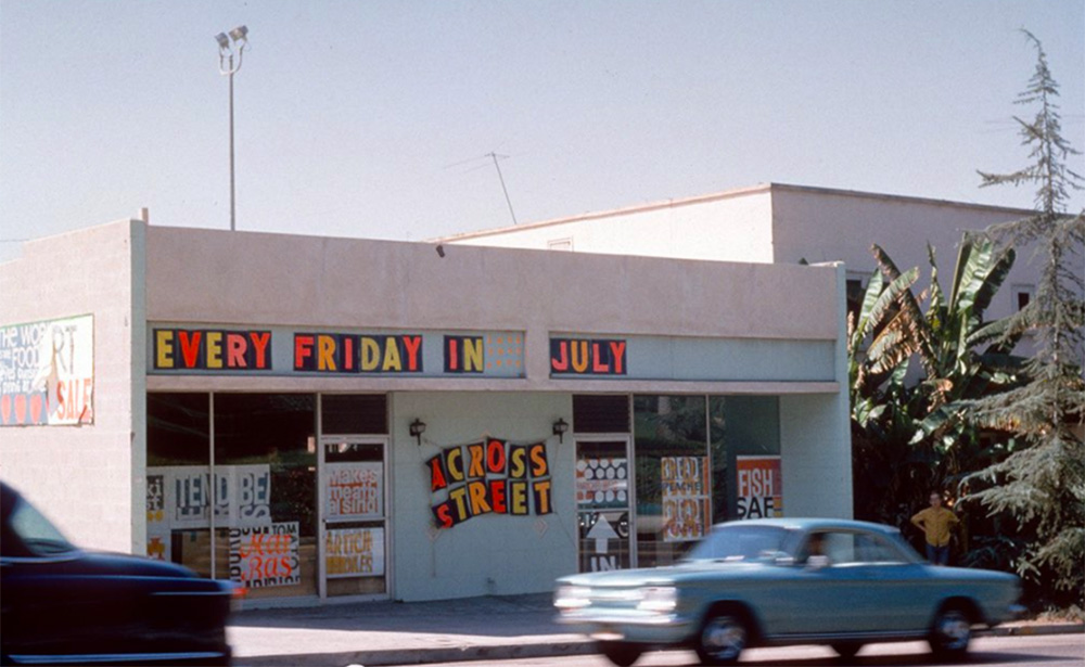 Corita Kent's studio in 1960 (Courtesy of the Corita Art Center, Los Angeles, corita.org)